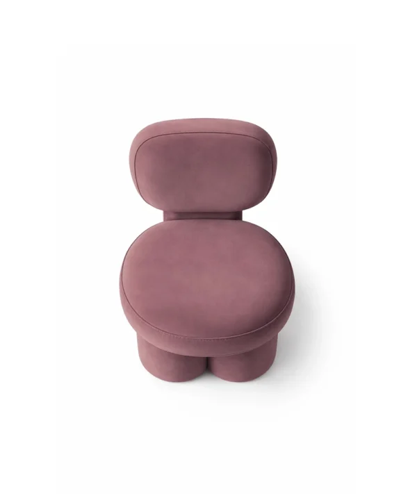 Modern Velvet Accent Chair Color Rosy Brown