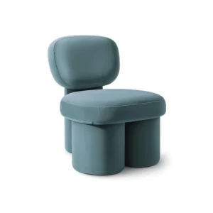 Modern Velvet Accent Chair Color Cadet Blue