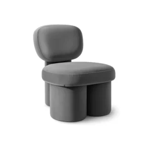 Modern Velvet Accent Chair Color Gray