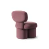 Modern Velvet Accent Chair Color Rosy Brown