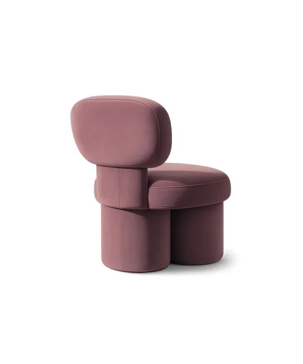 Modern Velvet Accent Chair Color Rosy Brown